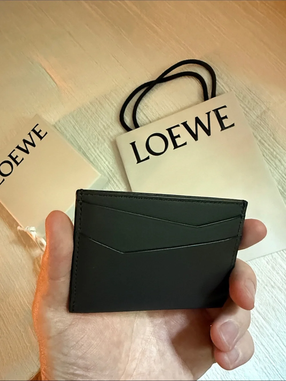 LOEWE Puzzle plain cardholder in classic calfskin